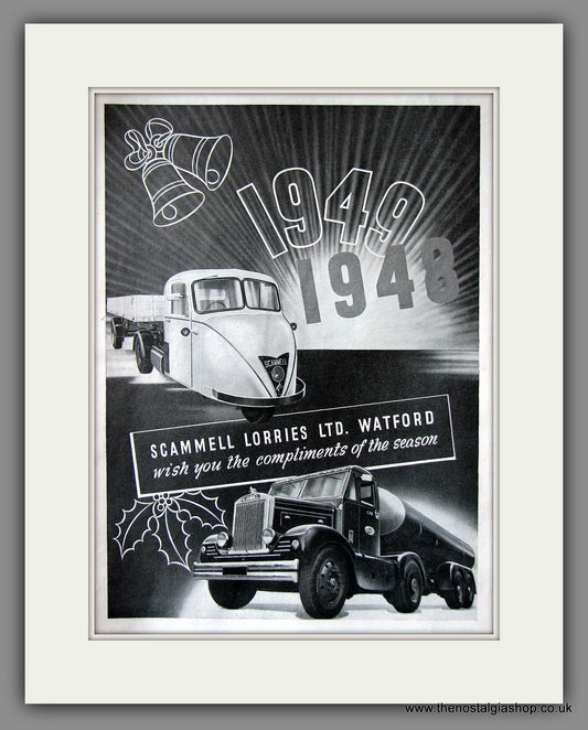 Scammel Lorries. Original Advert 1948 (ref AD55584)