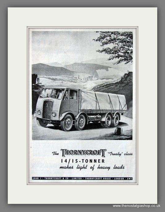 Thornycroft Trucks. Trusty. Original Advert 1948 (ref AD55599)
