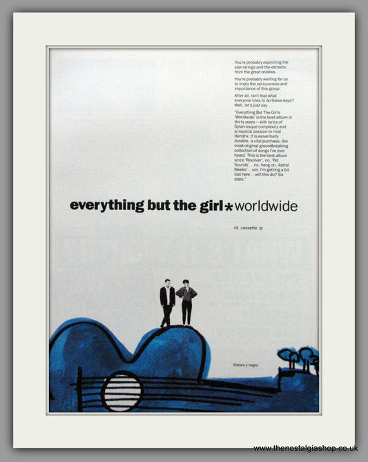 Everything But The Girl. Worldwide. Original Advert 1991 (ref AD50201)