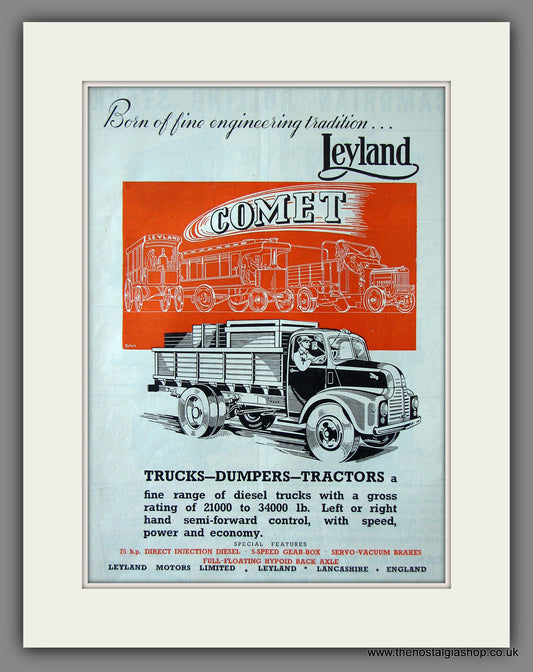 Leyland Comet Truck. Original Advert 1948 (ref AD55607)