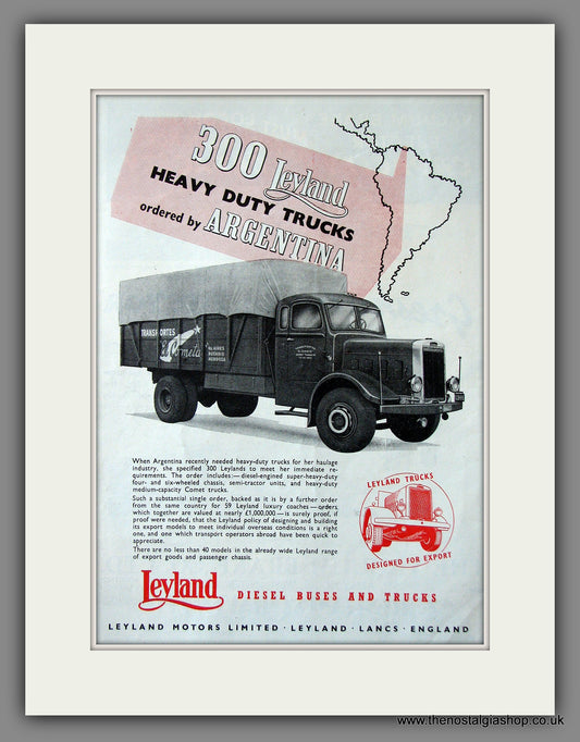 Leyland Trucks for Argentina. Original Advert 1948 (ref AD55610)