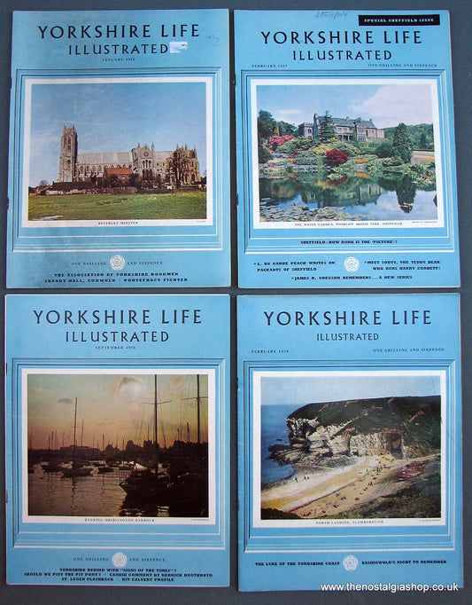 Yorkshire Life Illustrated Magazine. Lot of 4 From 1950's. (M159)