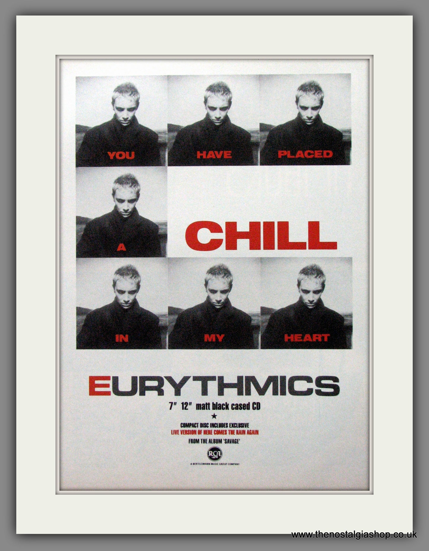Eurythmics - Chill. Original Vintage Advert 1988 (ref AD50222)