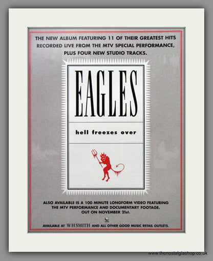 Eagles (The) Hell Freezes Over. Set of 2 Original Adverts 1995 (ref AD50234)