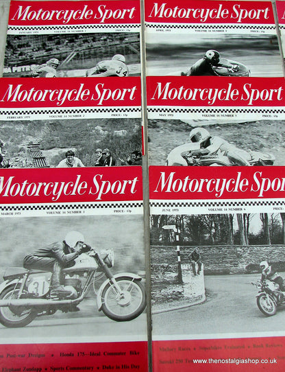 Motorcycle Sport Magazines 1973. Full year 12 issues. (M177)