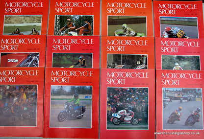 Motorcycle Sport Magazines 1980. Full year 12 issues. (M179)