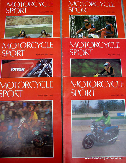 Motorcycle Sport Magazines 1980. Full year 12 issues. (M179)
