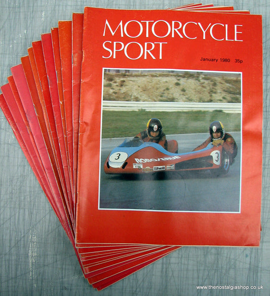 Motorcycle Sport Magazines 1980. Full year 12 issues. (M179)