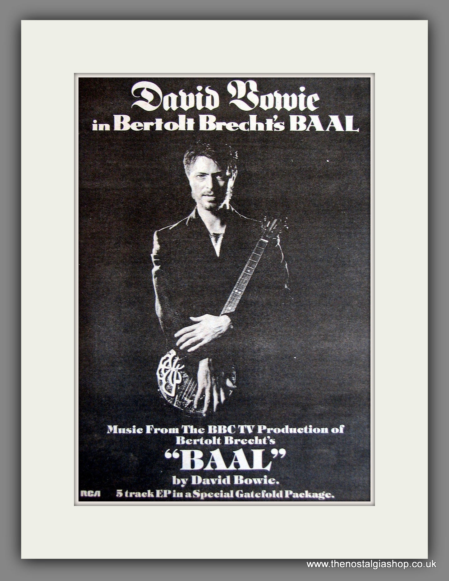 David Bowie. BAAL. Vintage Advert 1982 (ref AD55673)