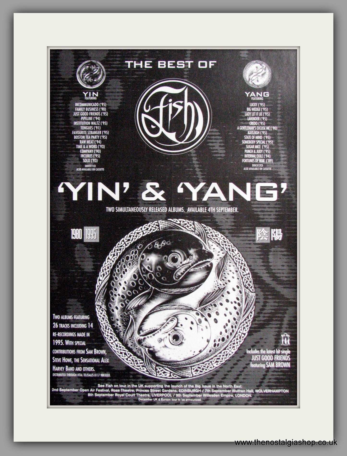 Fish - Yin & Yang. Original Advert 1995 (ref AD50281)