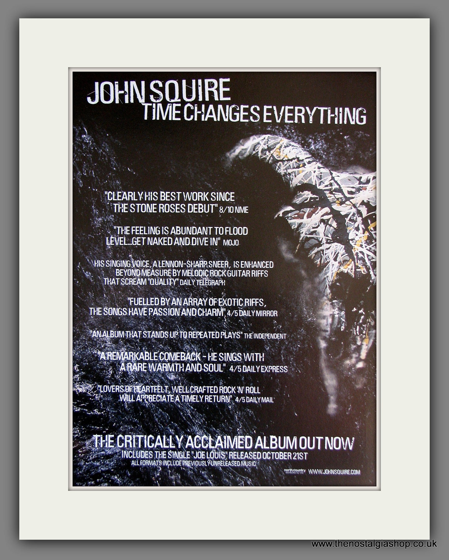 John Squire. Time Changes Everything. Vintage Advert 2002 (ref AD55696)