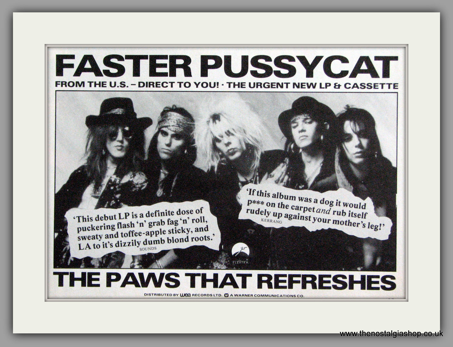 Faster Pussycat.  Vintage Advert 1987 (ref AD50382)
