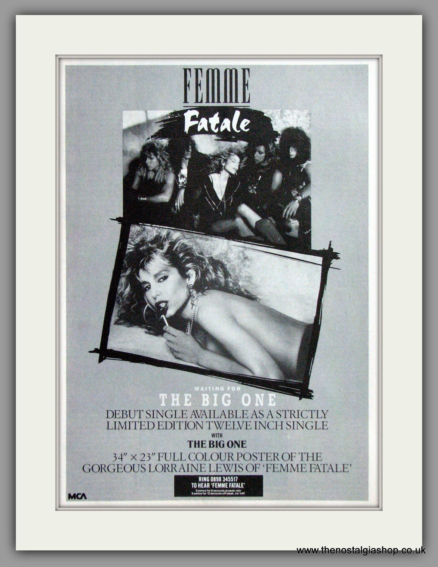 Femme Fatale - Waiting For The Big One.  Vintage Advert 1988 (ref AD50384)