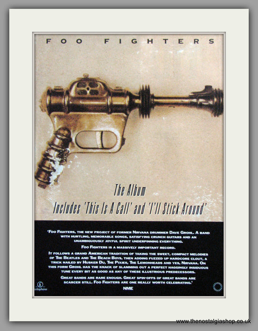 Foo Fighters  Debut Album.  Vintage Advert 1995 (ref AD50387)