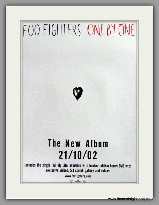 Foo Fighters - One By One.  Vintage Advert 2002 (ref AD50388)