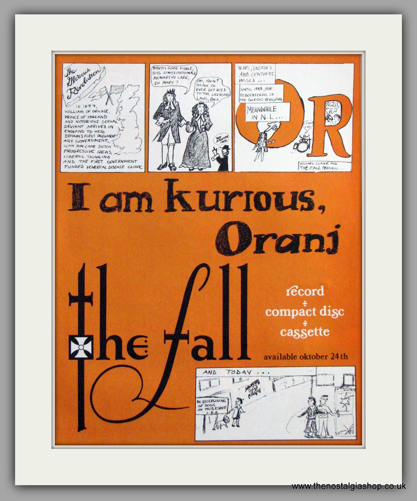 Fall (The) - I am Kurious, Oranj. Vintage Advert 1988 (ref AD50453)