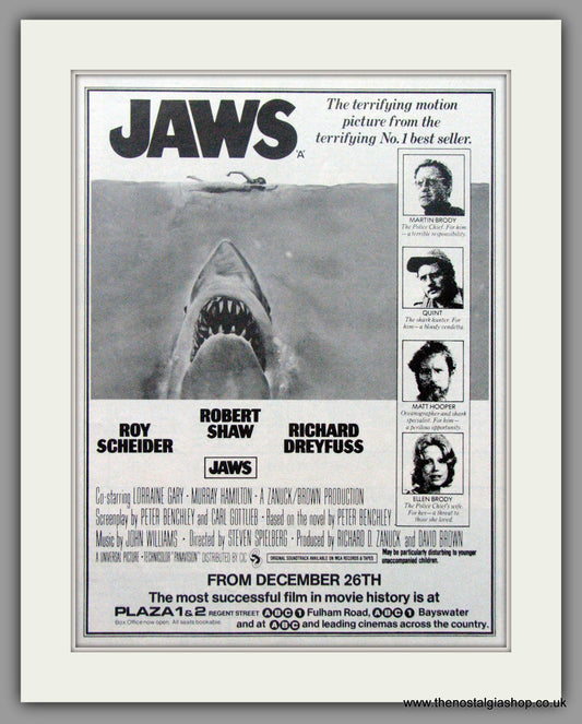 Jaws. 1976 Original advert (ref AD50477)