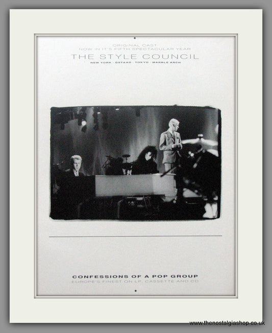Style Council (The) Confessions of a Pop Group. Original advert 1999 (ref AD50515)