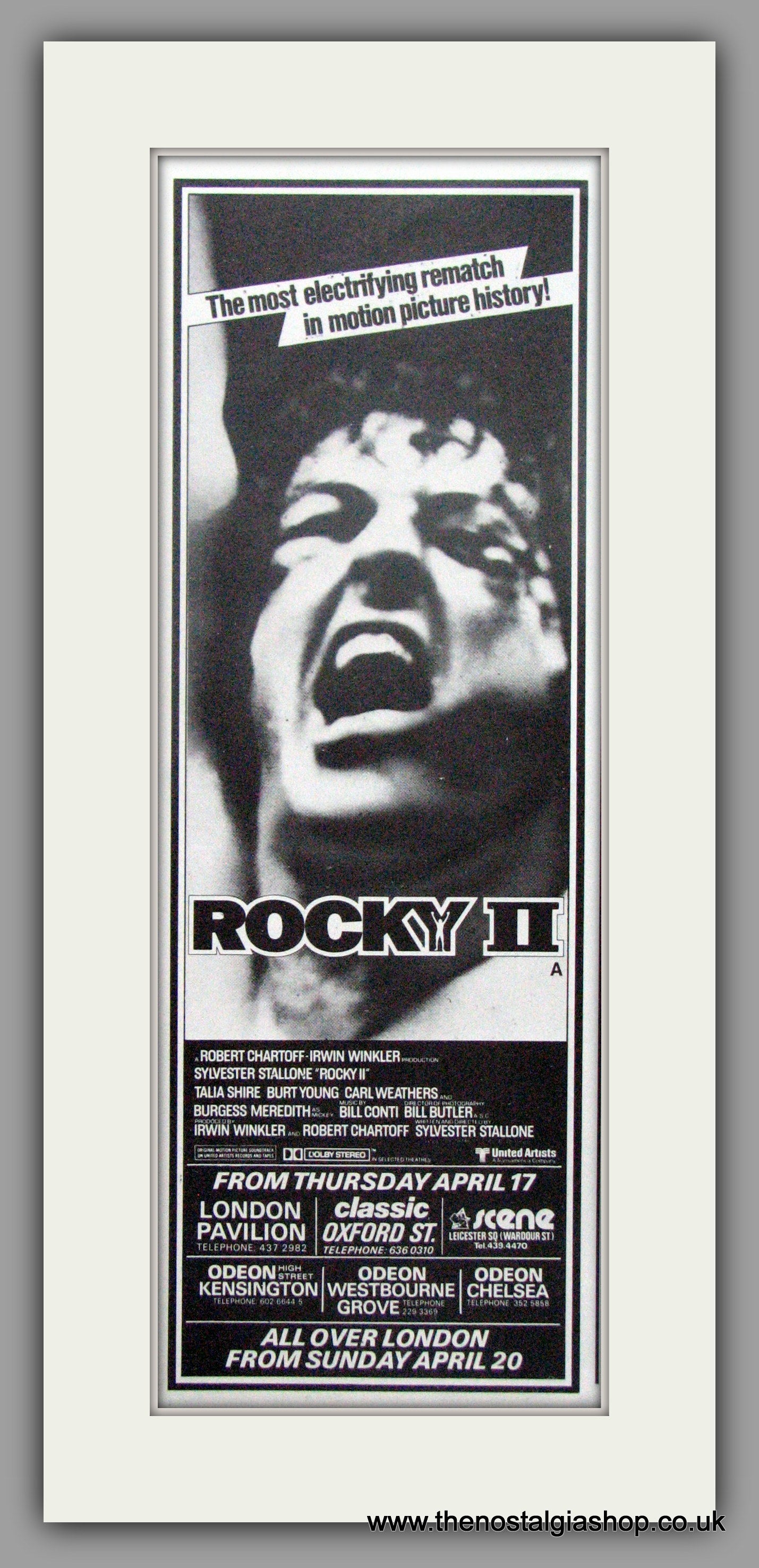 Rocky II. 1979 Original advert (ref AD50480)