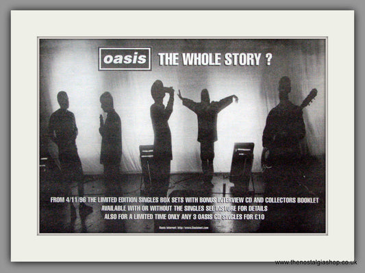 Oasis. The Whole Story. Original advert 1996 (ref AD50519)