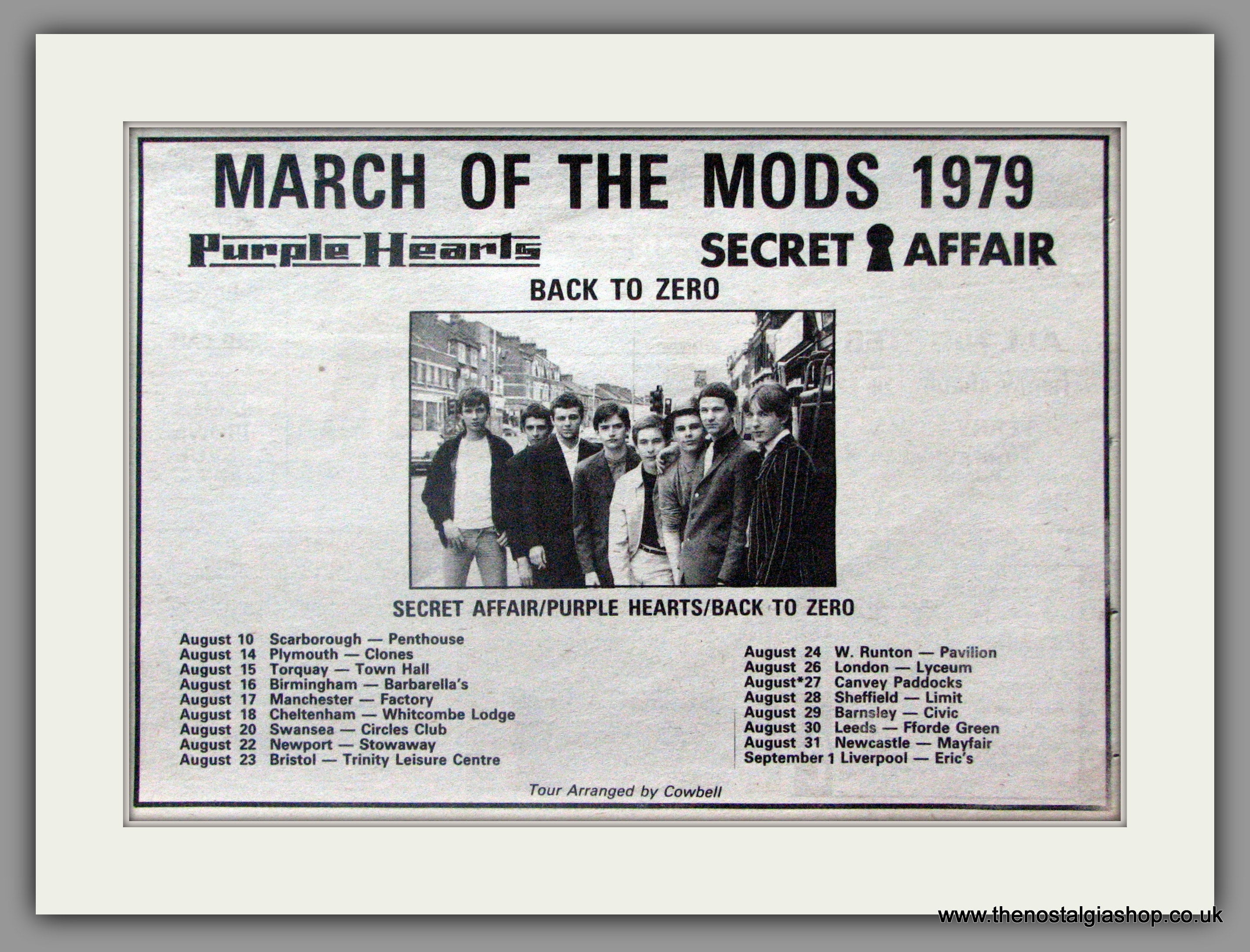 March of The Mods Tour. Vintage Advert 1979 (ref AD7479) – The ...