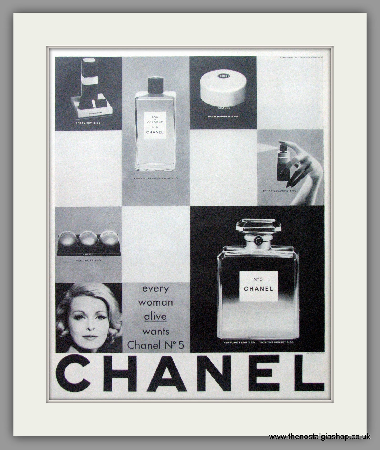 Chanel No.5 Perfume. Original American Advert 1960 (ref AD11209)