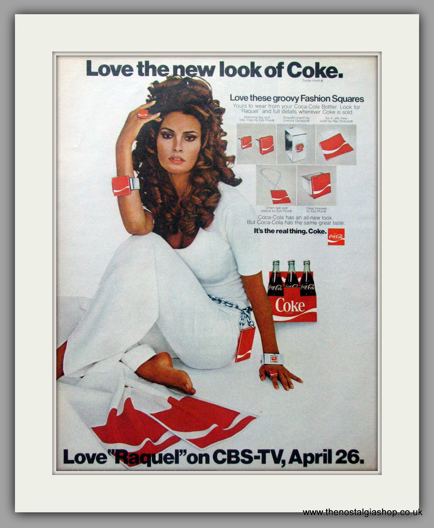 Coke. Coca-Cola. Featuring Raquel Welsh. Original Advert 1970 (ref AD11210)