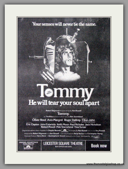 Tommy by The Who. Vintage Advert 1975 (ref AD50337)