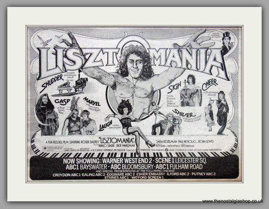 Lisztomania. Roger Daltrey. Vintage Advert 1975 (ref AD50338)