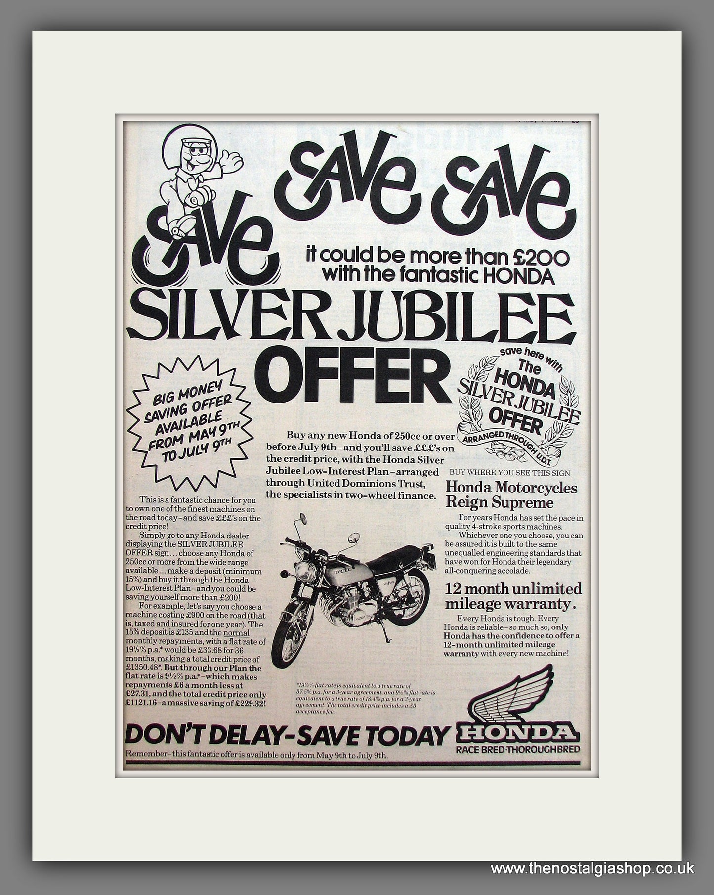 Honda Silver Jubilee Offer. Original Advert 1977 (ref AD12962)
