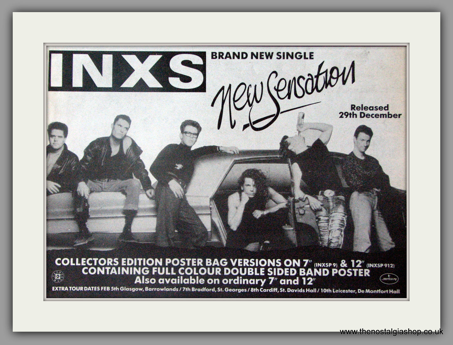 INXS. New Sensation. Vintage Advert 1988 (ref AD50362)