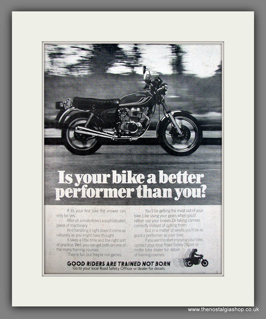 Motorcycle Doad Safety Training. Original Advert 1978 (ref AD13014)