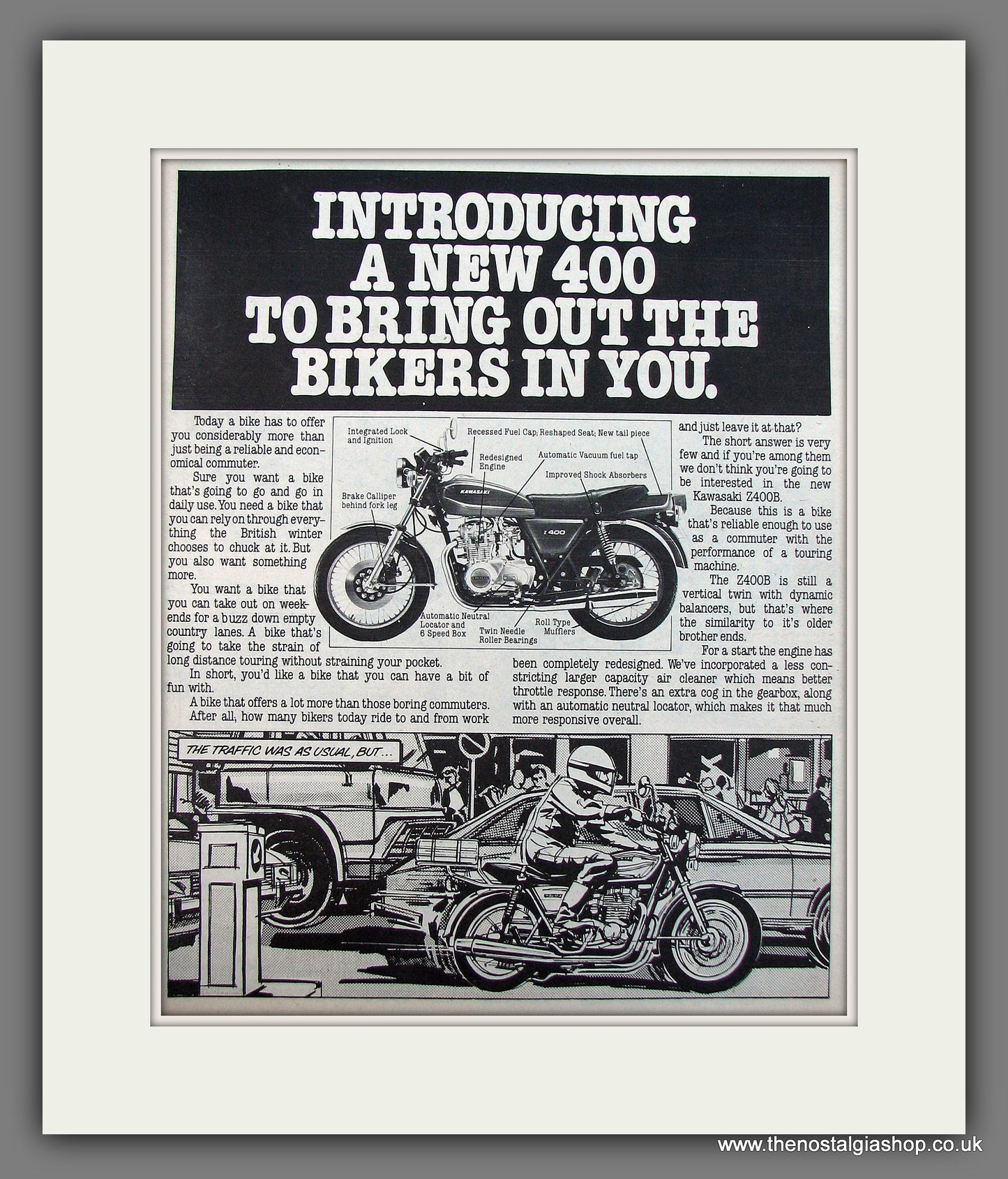 Kawasaki Z400B Motorcycle. Original Advert 1978 (ref AD13010)
