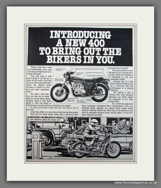 Kawasaki Z400B Motorcycle. Original Advert 1978 (ref AD13010)