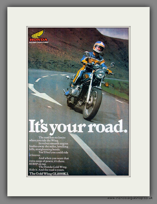 Honda Gold Wing GL1000K2 Motorcycle. Original Advert 1978 (ref AD13009)