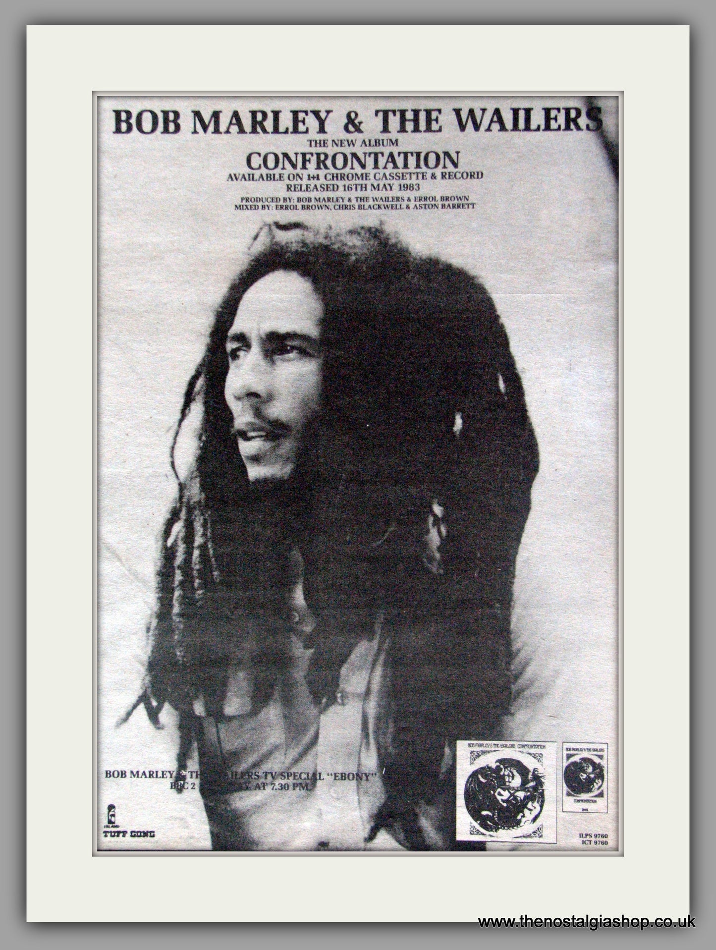 Bob Marley and The Wailers. Confrontation.  Vintage Advert 1979 (ref AD50405)