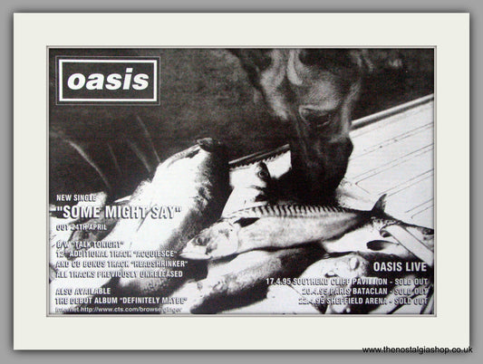 Oasis. Some Might Say. Original Advert 1995 (ref AD1941)