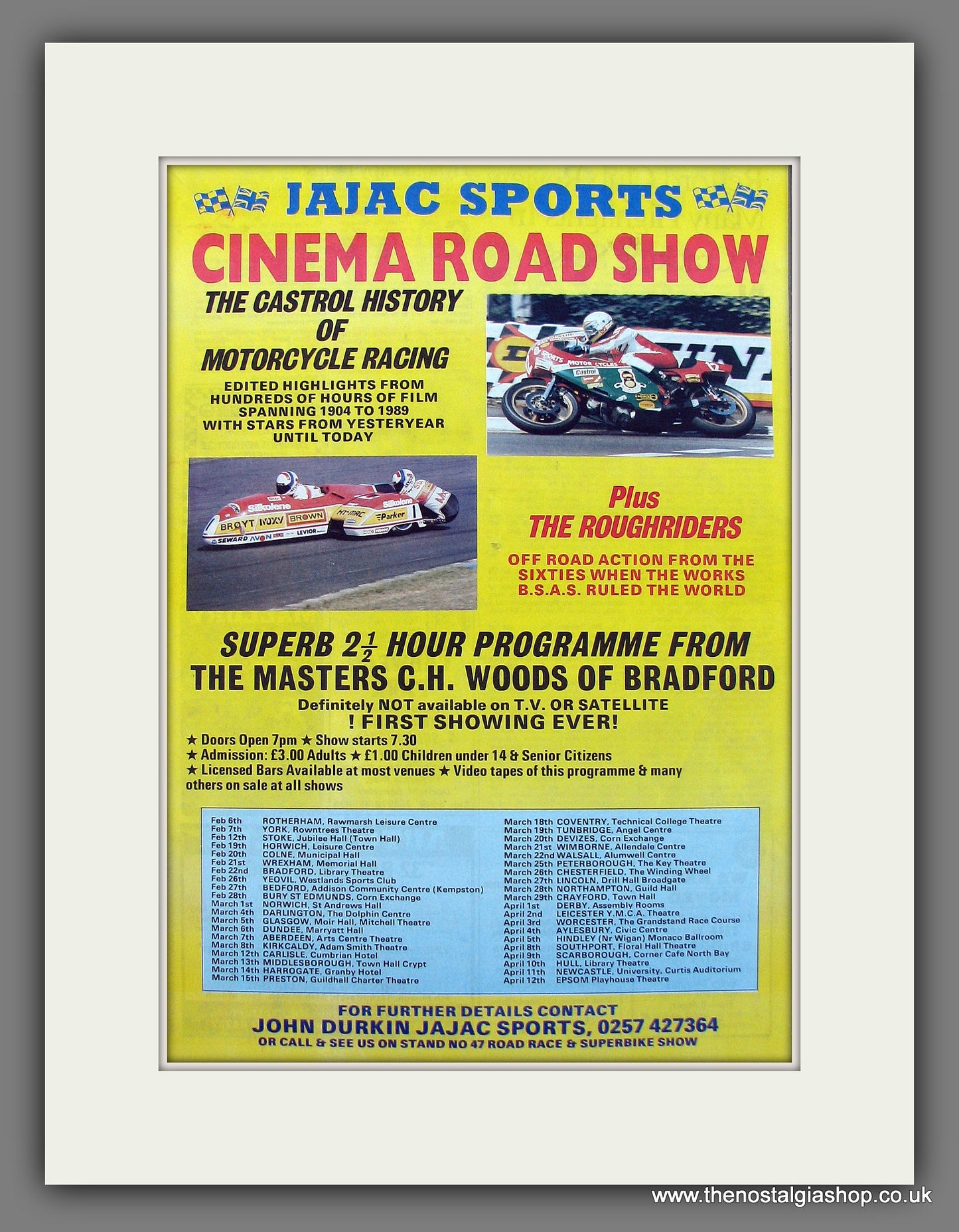 Cinema Road Racing Show. Original Advert 1990 (ref AD12999)
