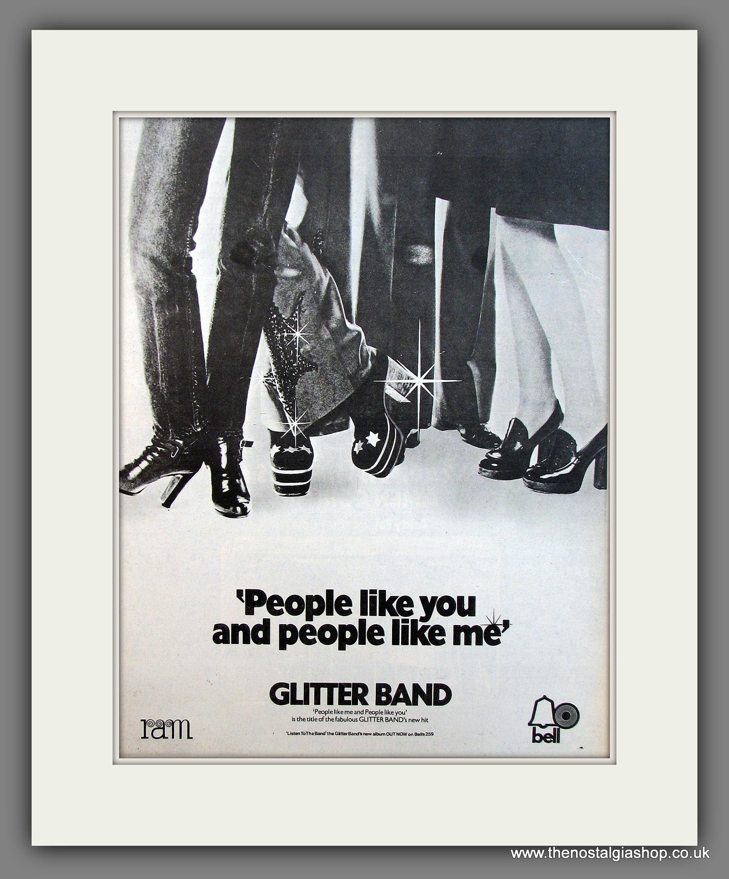 Glitter Band (The) People Like You And People Like Me. Original advert 1976  (ref AD13118)