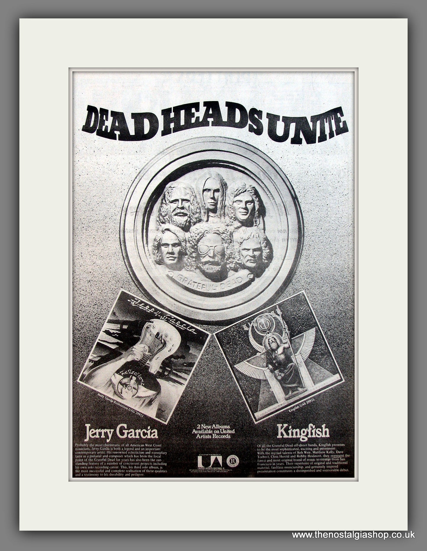 Grateful Dead, Dead Heads Unite. Original advert 1976  (ref AD13142)