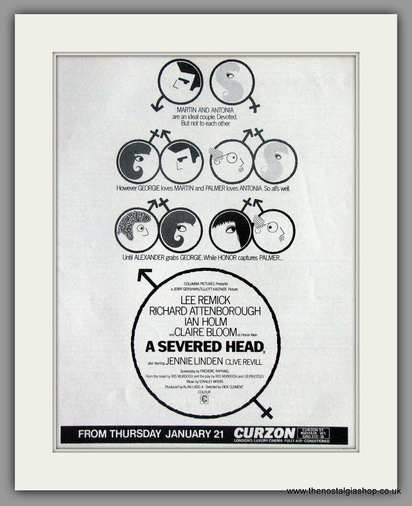 A Severed Head. Original advert 1971 (ref AD50486)