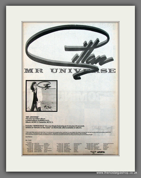 Ian Gillan Mr Universe. Original Vintage Advert 1979 (ref AD13212)