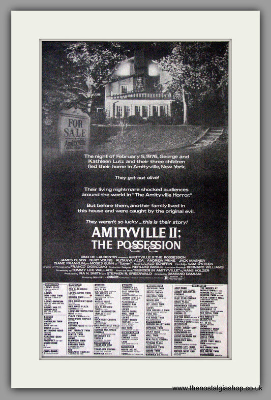 Amityville II The Possession. Original advert 1982 (ref AD50497)