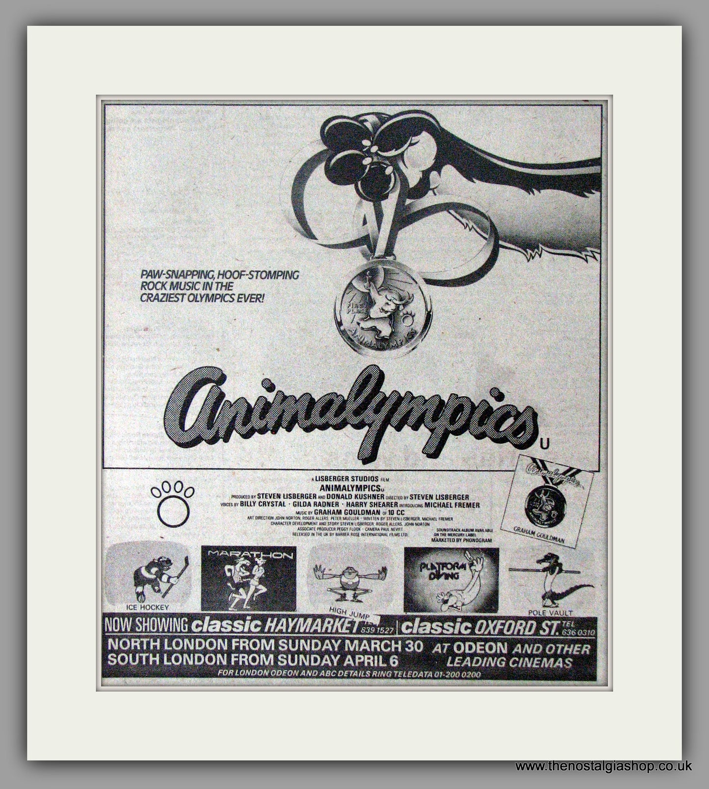 Animalympics. Original advert 1980 (ref AD50507)