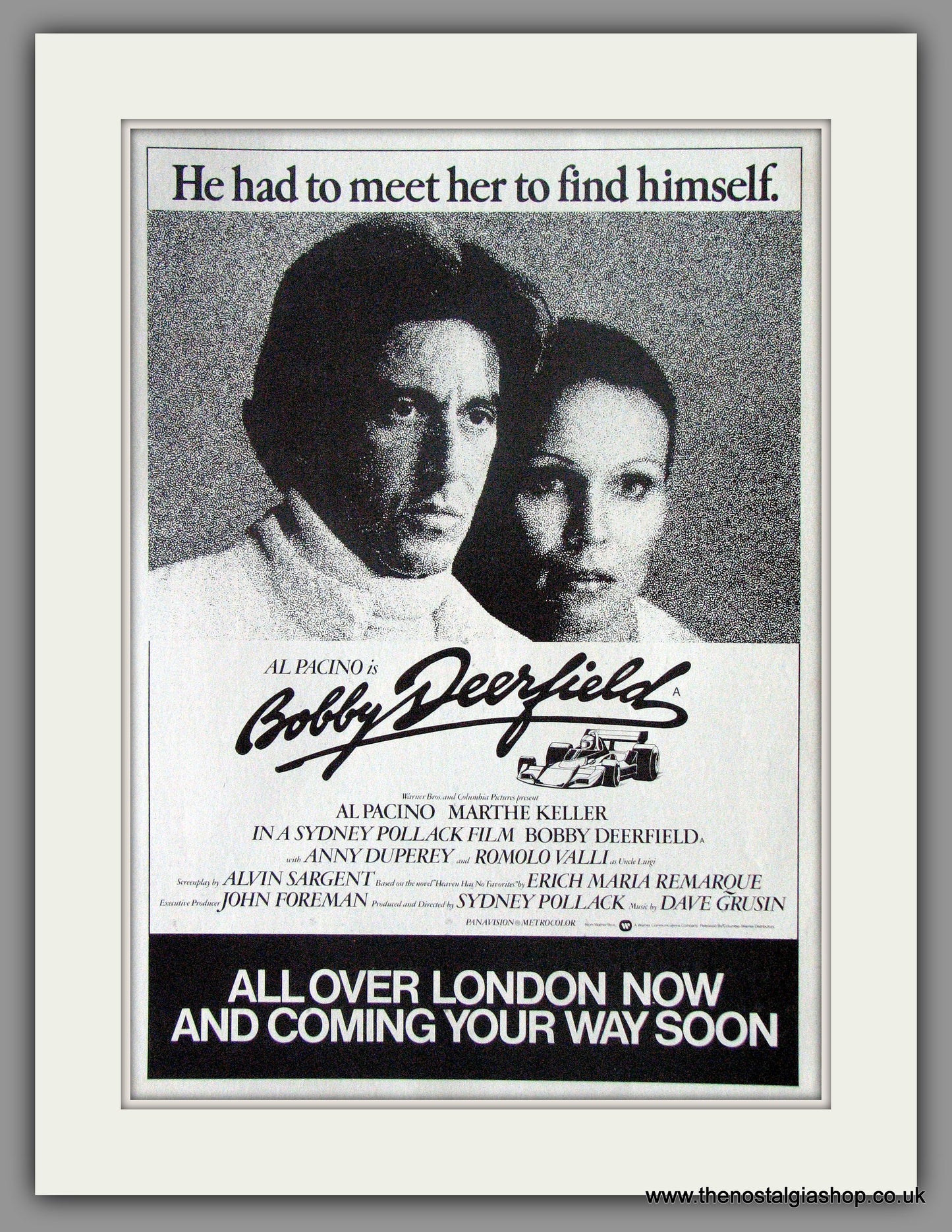 Bobby Deerfield. Original Advert 1977 (ref AD50549)