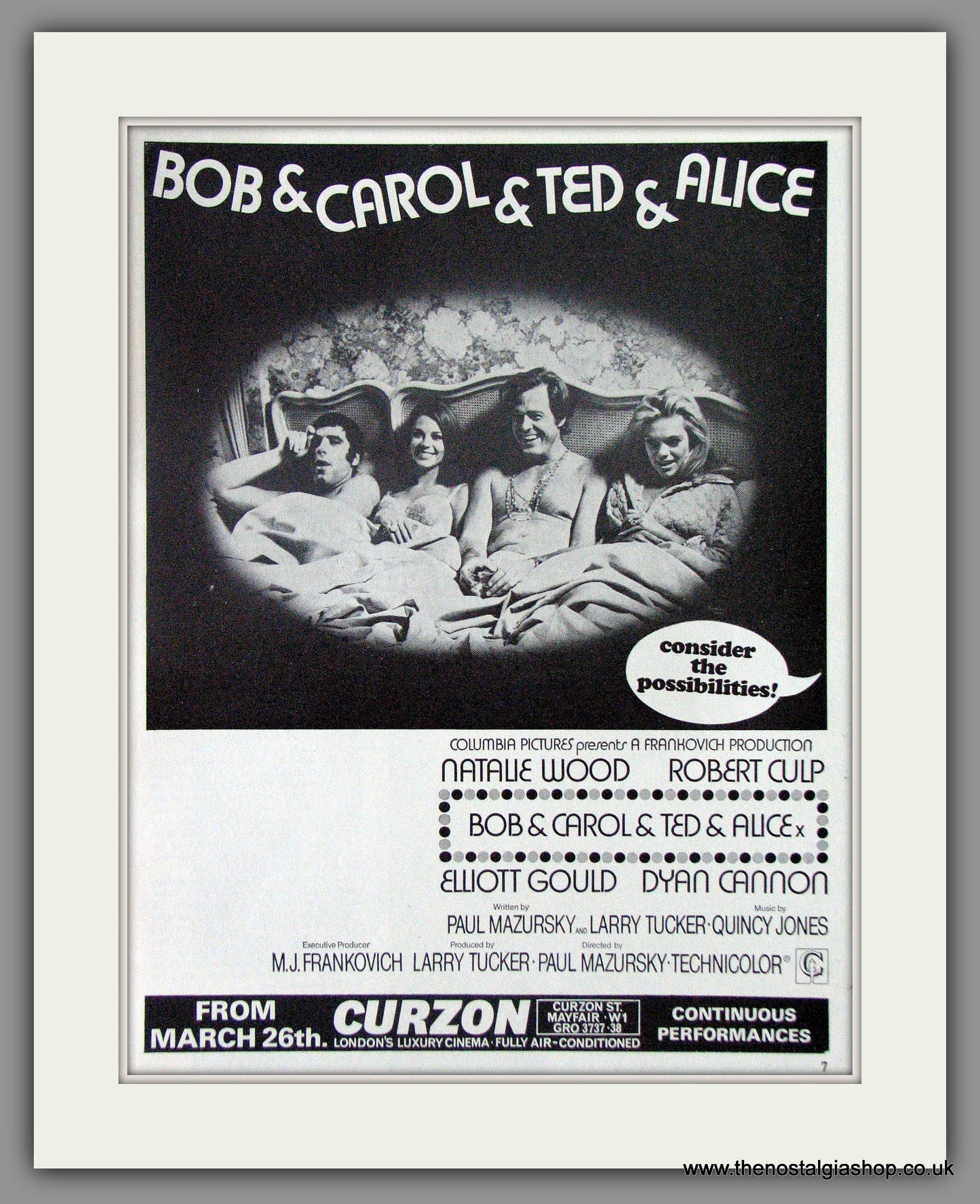 Bob & Carol & Ted & Alice. Original Advert 1970 (ref AD50554)