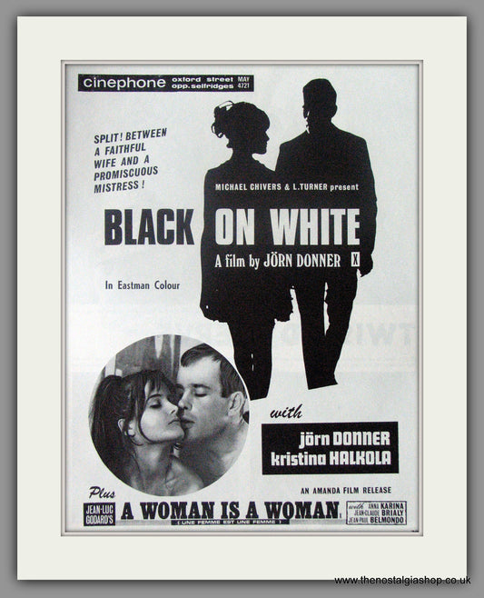 Black On White. Original Advert 1968 (ref AD50562)