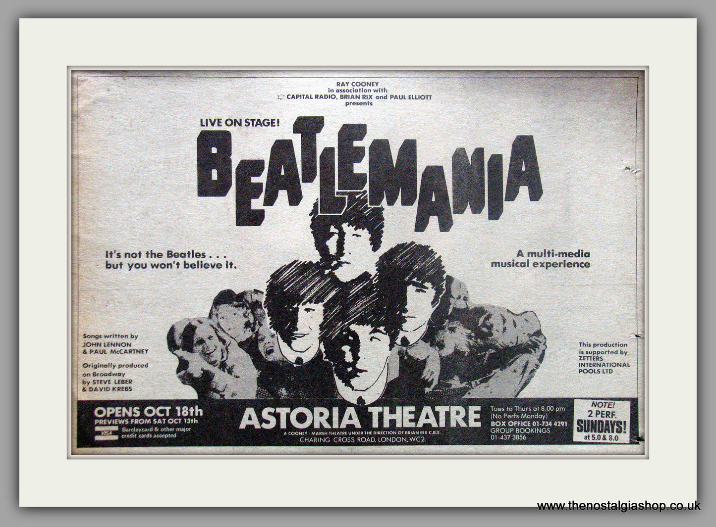 Beatlemania. Original Advert 1979 (ref AD50565)