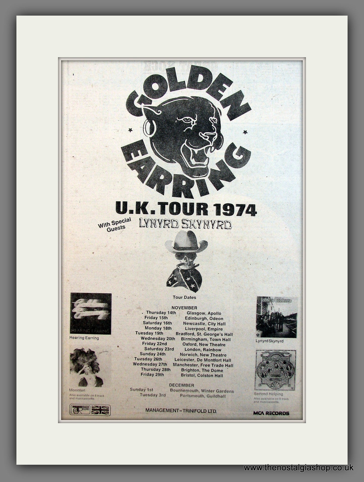 Golden Earring U.K Tour Dates . Original Vintage Advert 1974 (ref AD13248)