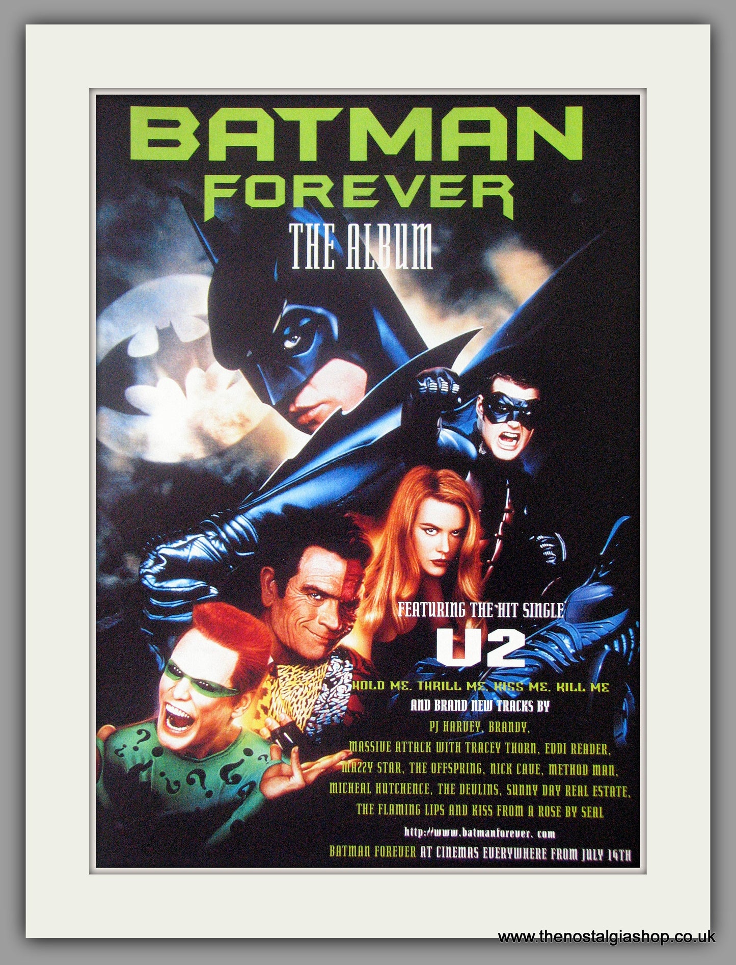 Batman Forever The Album. Original Advert 1995 (ref AD50566)